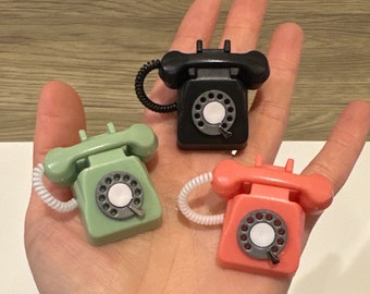 Dollhouse miniature retro style telephone