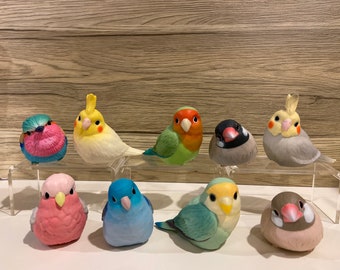 Miniature Japon Cacatoès Perroquet Oiseau Figurines PVC modèle jouet Cadeau de nouveauté