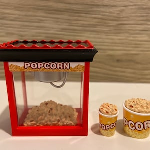 Dollhouse Miniature Theater Popcorn Machine Doll Food