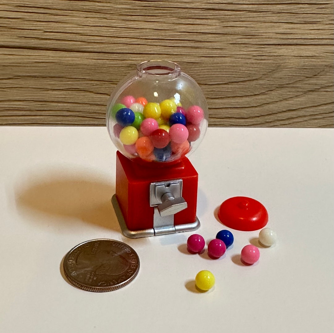 Dollhouse Miniature Gumball Vending Machine Candy Store Gum Ball ...