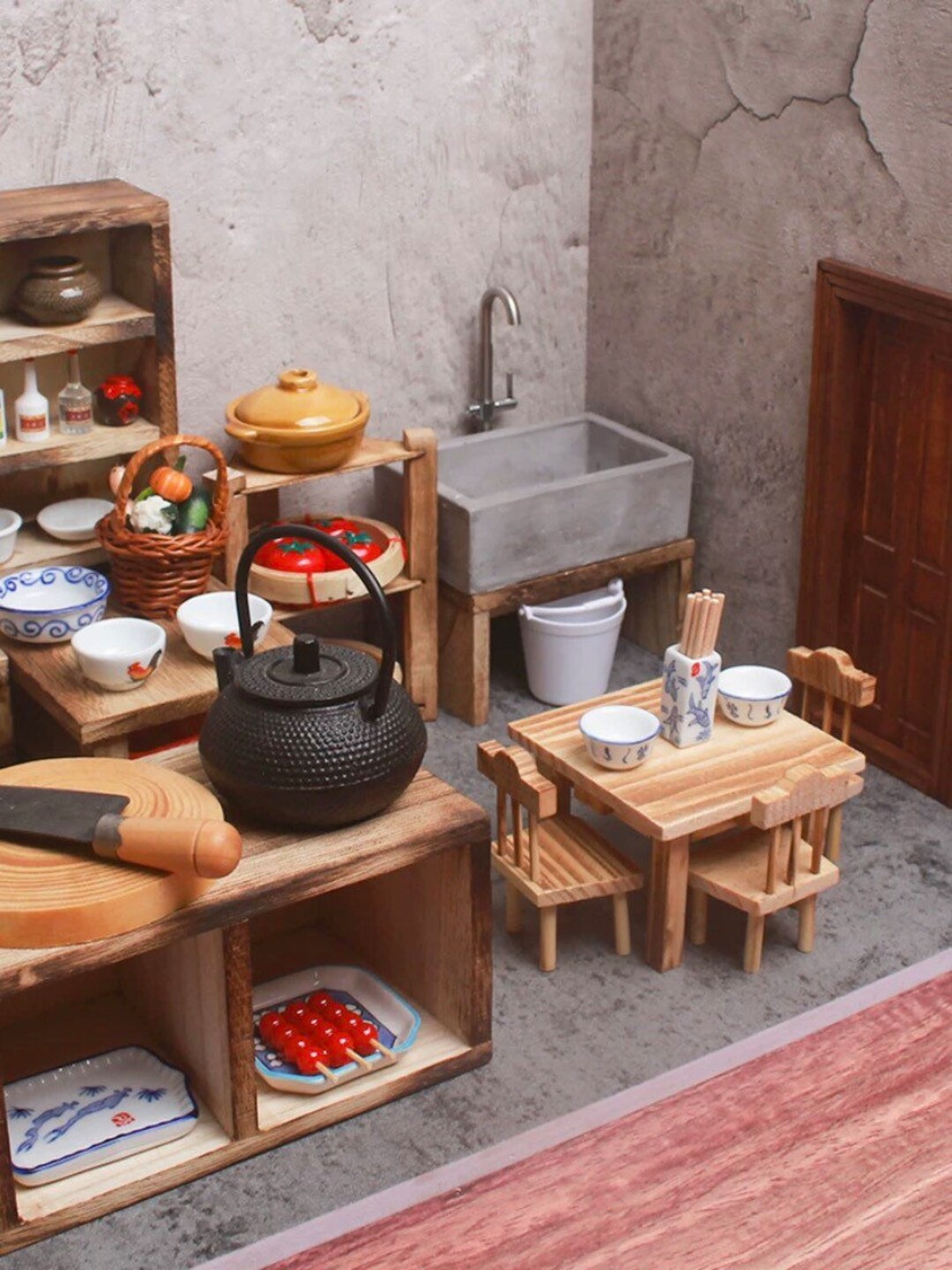 Real Working Miniature Kitchen Faucet Sink Real Mini Cooking Etsy