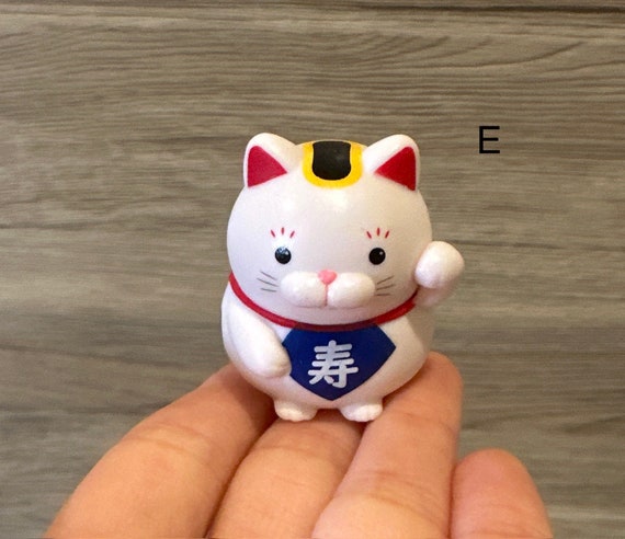Miniature Japanese AMUSE Higemanju Kuromame Cat Figurines Novelty