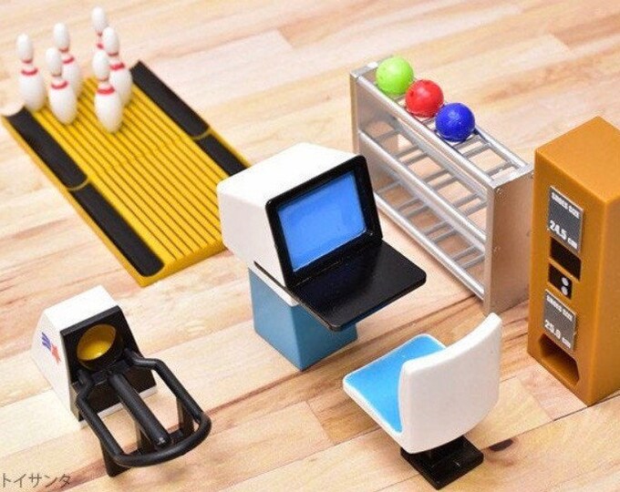 Miniature Bowling Alley Equipment Dollhouse Sport Hobby Miniature Etsy