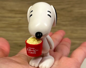Retired Miniature Cartoon Character Figurine with movie popcorn Novelty Gift