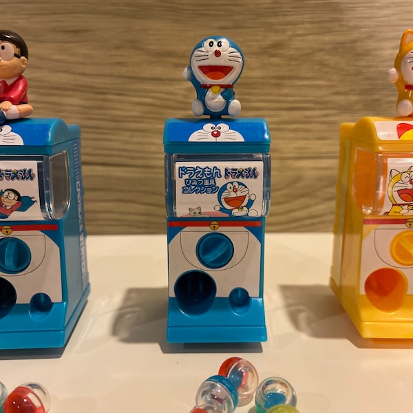 Rare Find Miniature Doraemon Capsule Vending Machine Dollhouse Decor