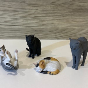 Art In The Pocket Miniature Sculptor Osamu Moriguchi Cat, Resin Mini Figurine Dollhouse Miniature Pet