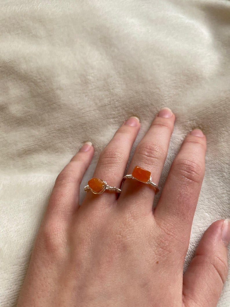 Carnelian Wire Ring