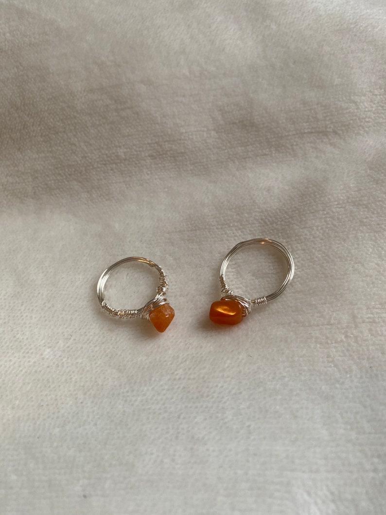 Carnelian Wire Ring