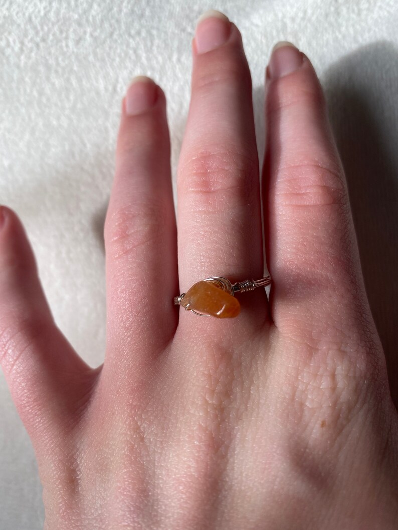Carnelian Wire Ring