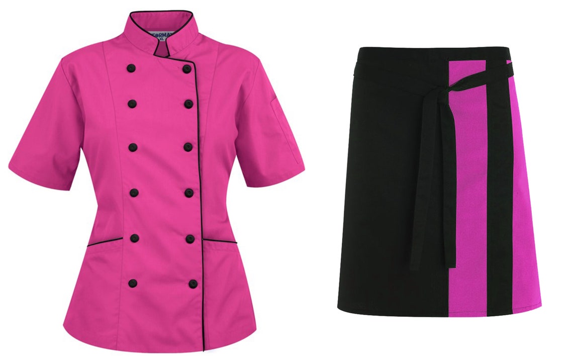 Short Sleeves Women's Ladies Chef's Coat Jacket and Etsy