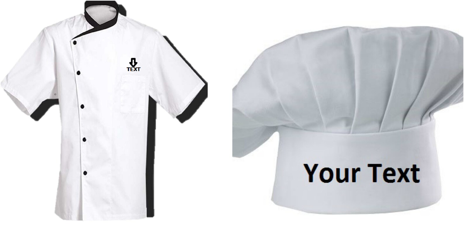 Name Embroidery Unisex Short Sleeve Chef Coat Uniform Jacket Etsy
