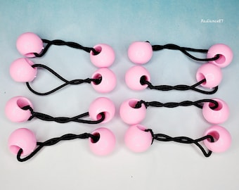 Hair Bobble Knockers, Elastic Hair Marble, Bobble Ponytail Holders, Hair Ballies, Girl Hair Accessories, Retro Hair Marbles set of 8