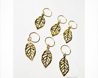 6 joyas de oro con locs, dijes ajustables, anillos trenzados, accesorios con dijes trenzados, joyas trenzadas de caja