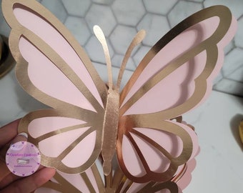 YCHTEWY-Feather Fake Butterfly For Craft Decoration Set Of 12 With Clip Pink Wedding Home Flower Pot Christmas Party Spring Home Decor Floral: Artificial Flowers