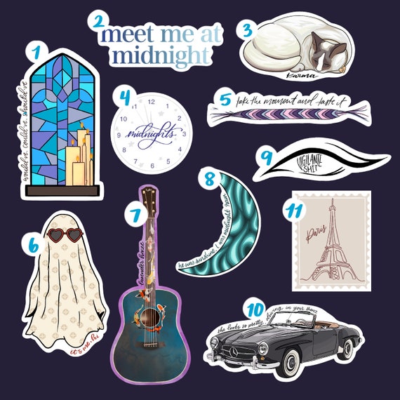 Midnights Cake Stickers | Aesthetic Cake Stickers | Taylor Swift Stickers |  Waterproof Stickers | Vinyl Stickers | Laptop Stickers | Sticker