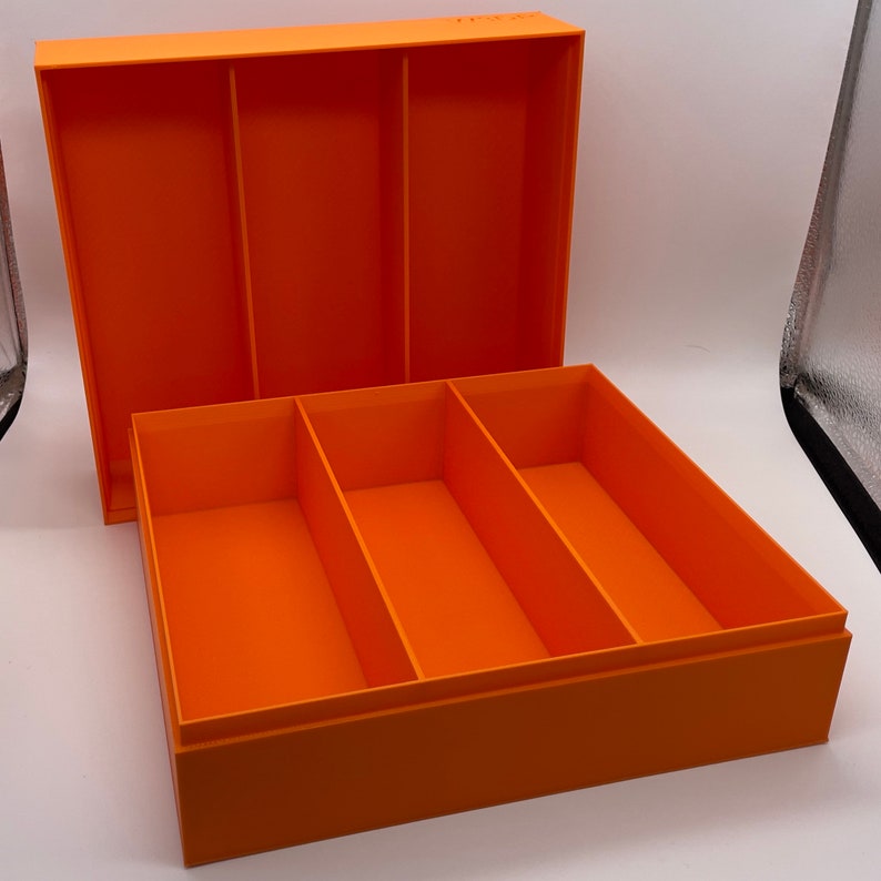 Trading Card Storage Box Triple Row 3D Printed Etsy