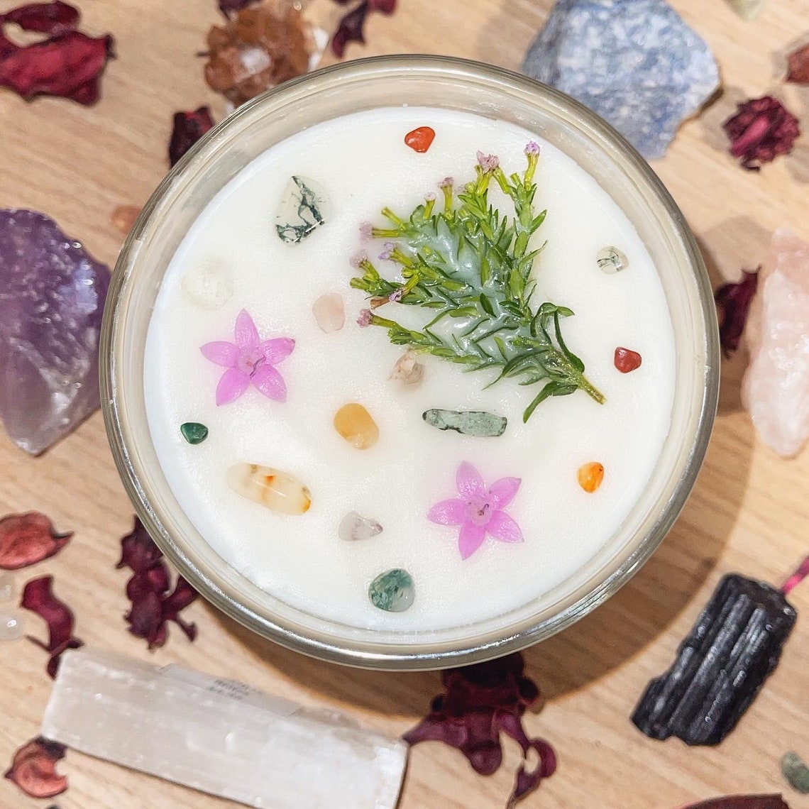 390g Soy Wax Candle With Hidden Crystal Inside - Etsy