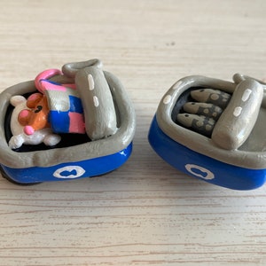 Mouse and Sardines Handmade Clay Fridge Magnets