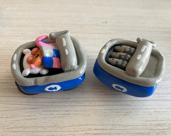 Mouse and Sardines | Handmade Polymer Clay Magnets