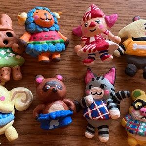 ACNH Villagers Handmade Clay Fridge Magnets