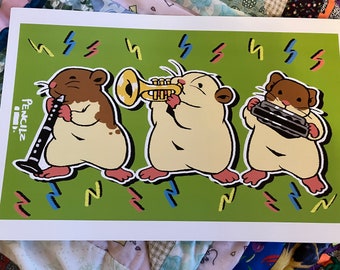 Hamster Band Large Prints