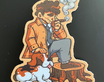 Columbo and Dog | Vinyl Sticker