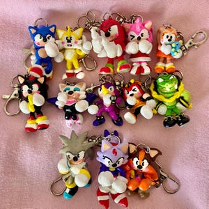 Sonic & Friends Handmade Clay Keychains