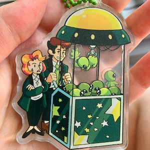 Alien Claw Machine Acrylic Shaker Keychains