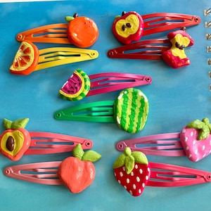 Fruit Handmade Polymer Clay Barrettes