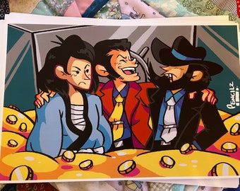 Lupin  Jigen and Goemon Large Prints