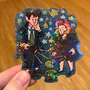 Alien Booty Sparkly Vinyl Stickers