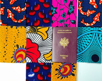 Wax Africa passport case - lined and reinforced