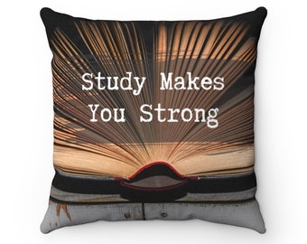 Study Makes You Strong JW Pillow | JW Pioneer Gifts | JW Baptism Gift | Jw Throw Pillow | Jehovah Witness Gift | Jw Gifts