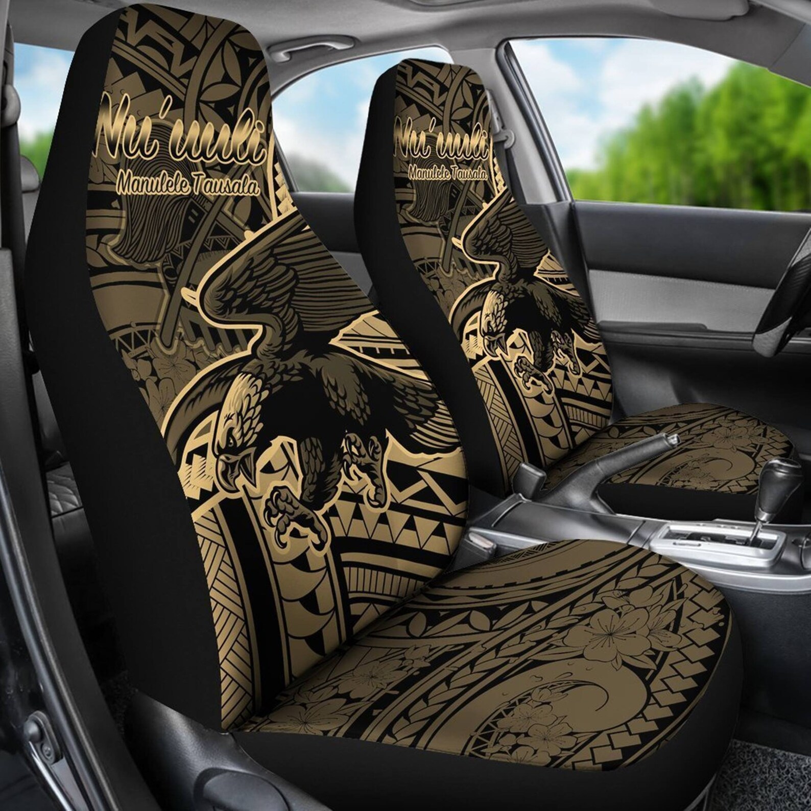 American Samoa Car Seat Covers Nuuuli Gold Polynesian Patterns Etsy