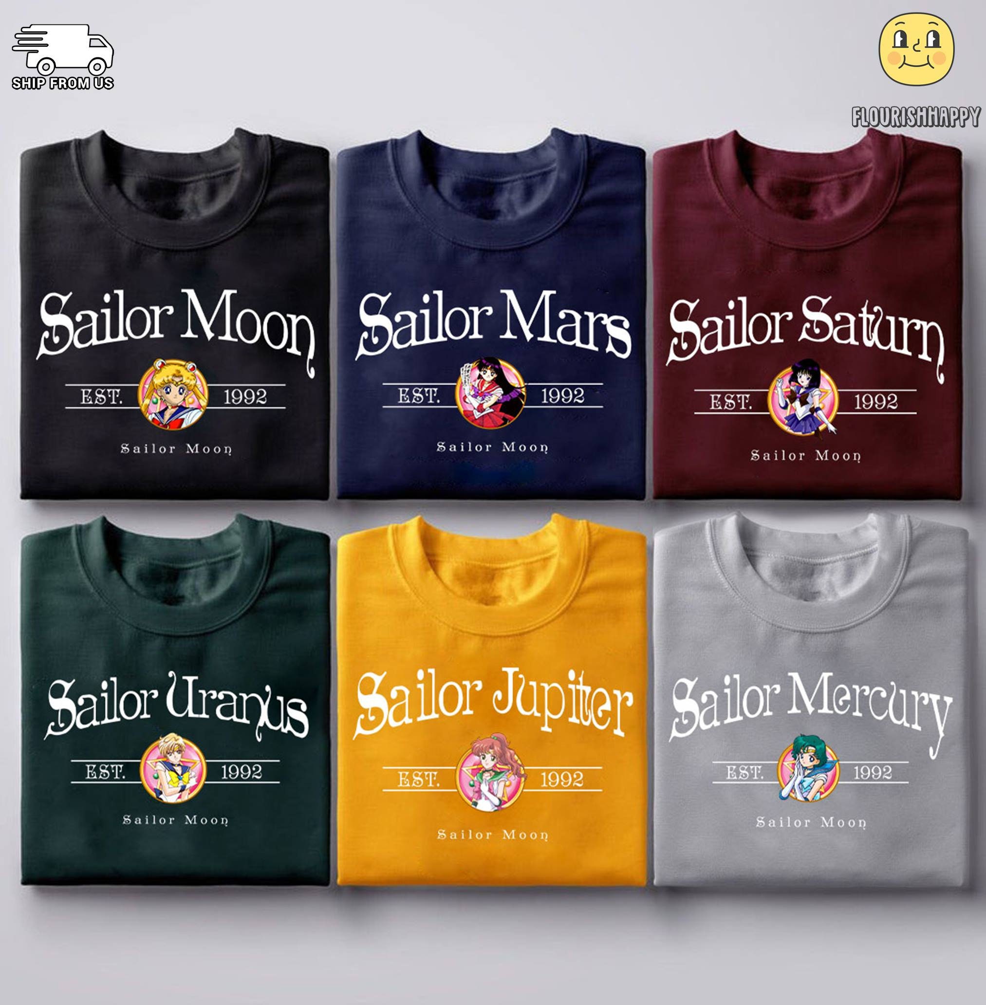 sailor moon friends shirt