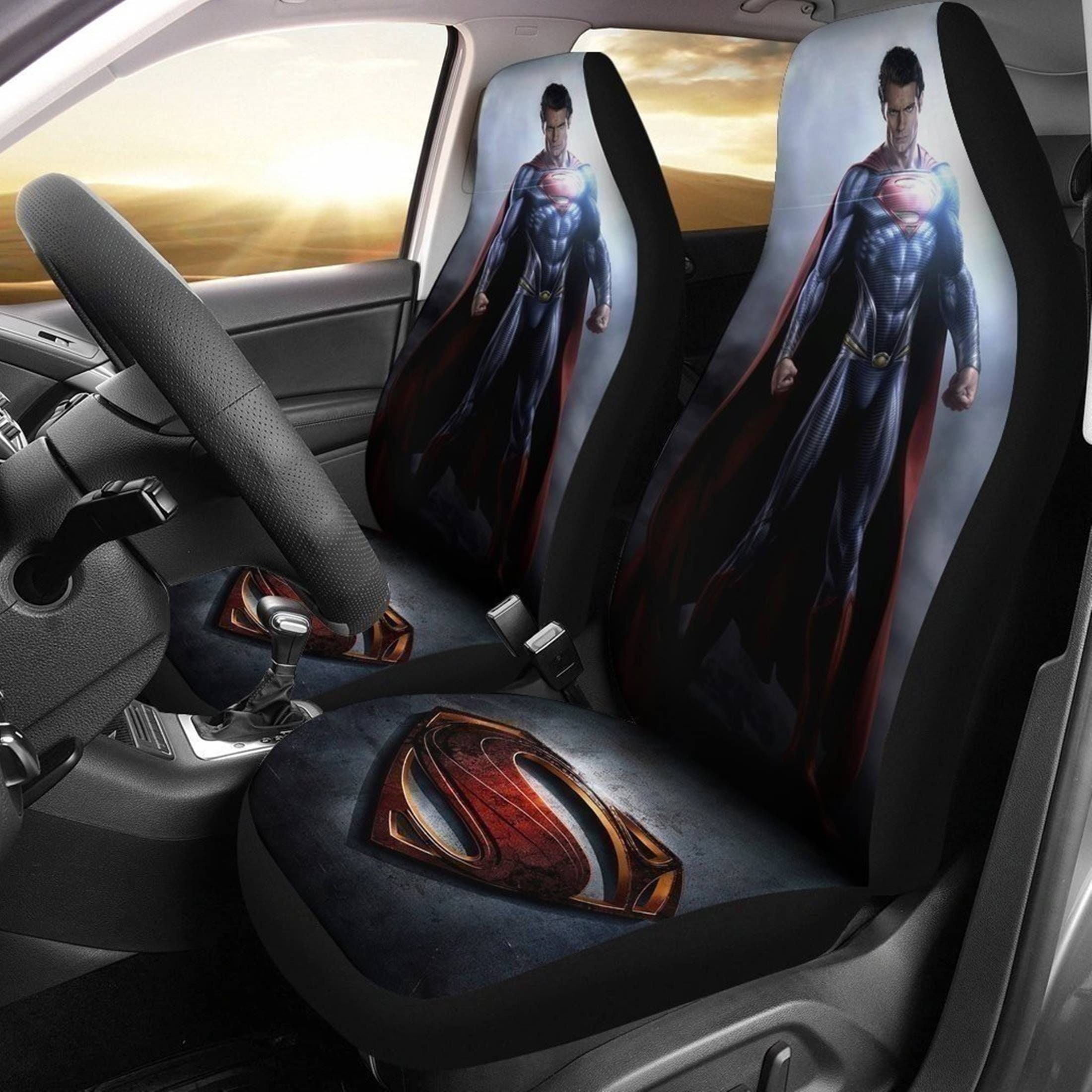 DC Comics Superhero Superman Car Seat Covers Etsy