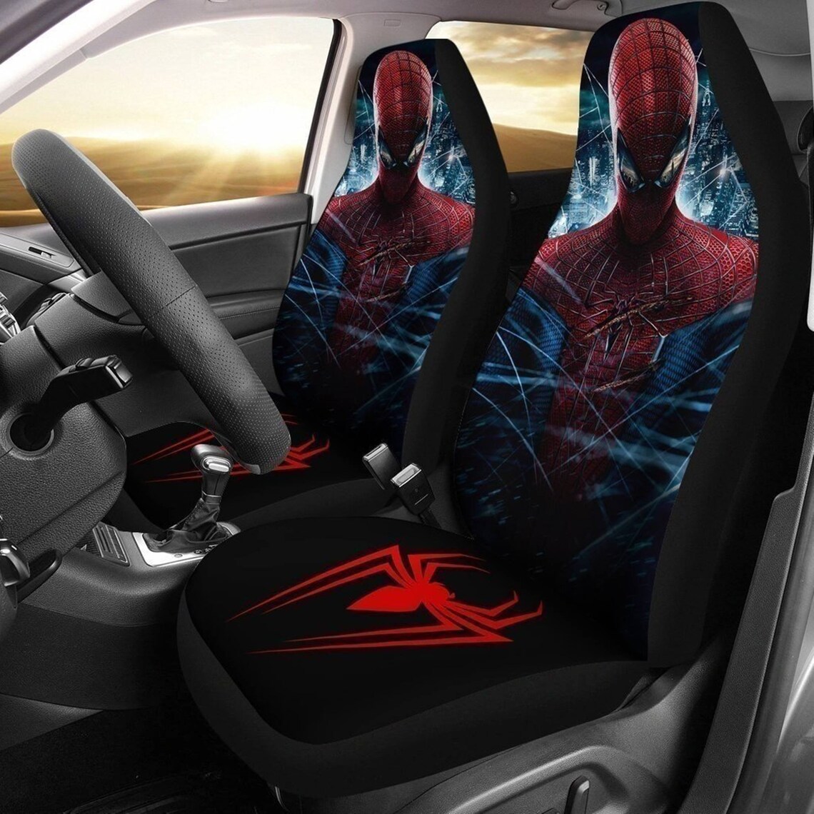 Amazing Spiderman Car Seat Covers for Fan Etsy
