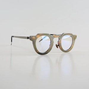 Handmade Anti Blue Light Glasses | Titanium and Natural Horn | Unique Luxury Eyewear | Custom Made Glasses