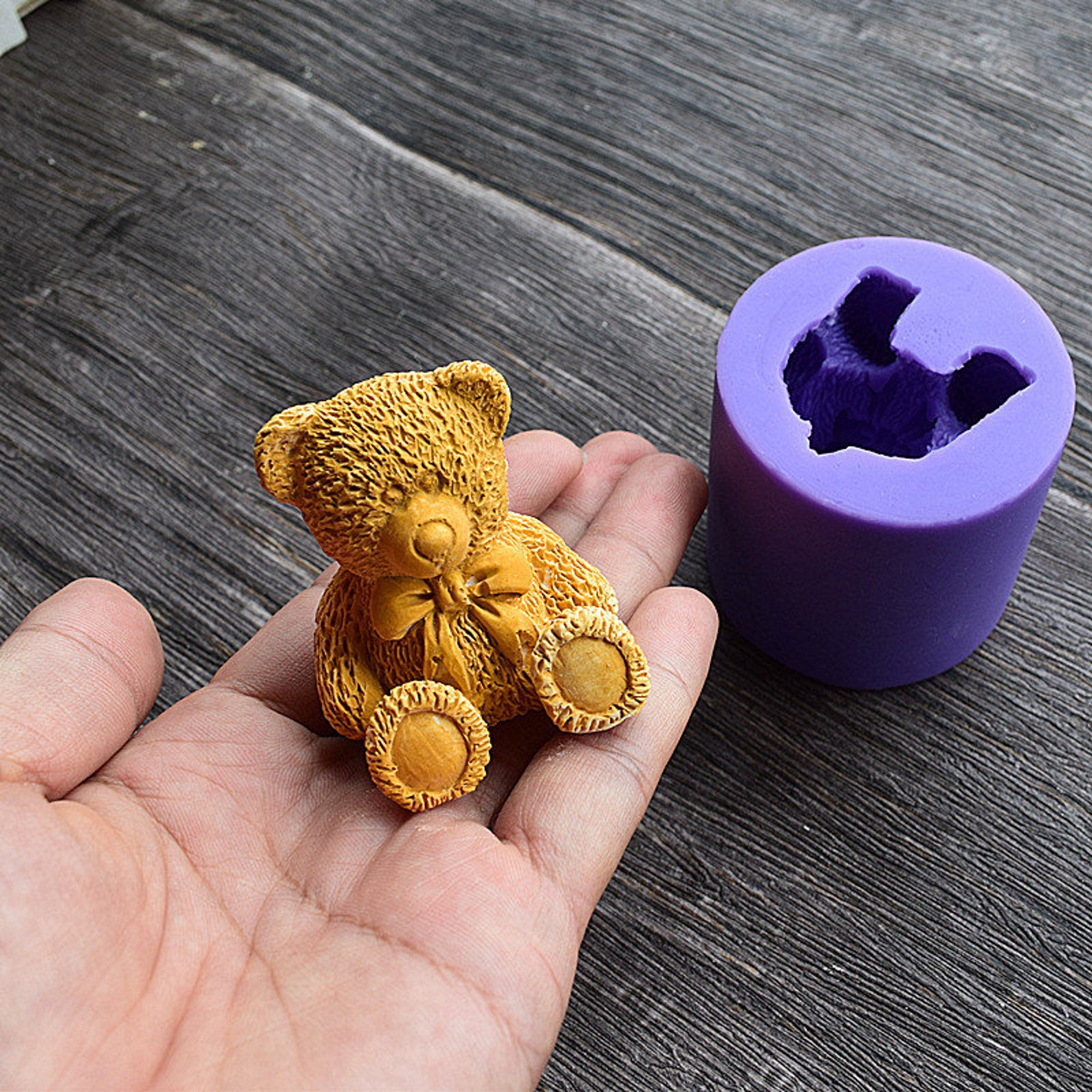3d bear silicone mold for resin violent bear cake decorate Etsy