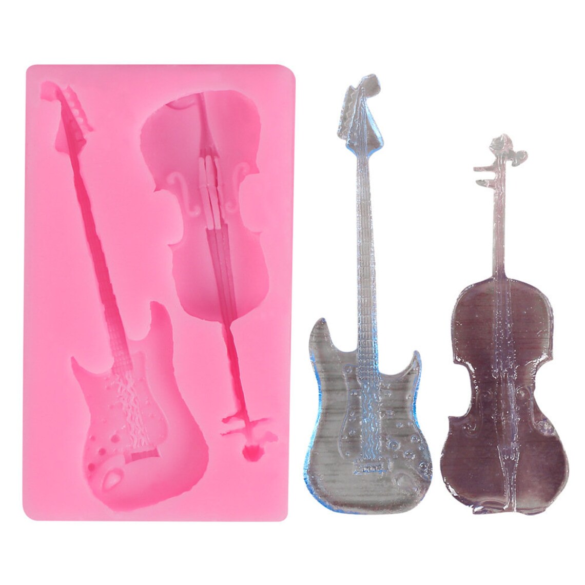 Musical instrument silicone mold for resin guitar mold violin Etsy