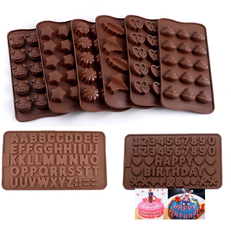 Baking Chocolate Mold 26 Alphanumeric Chocolate Letter Mold Etsy