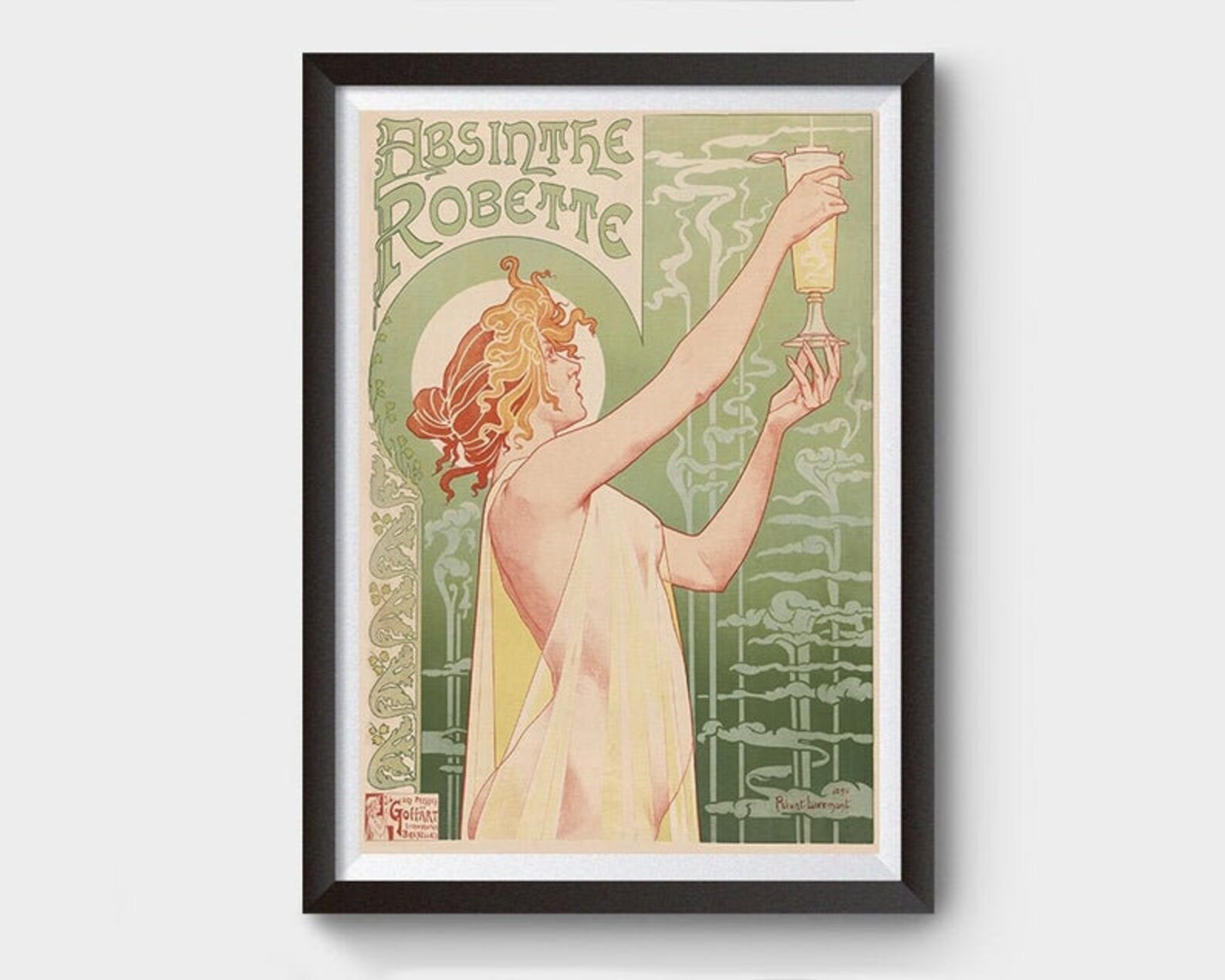 Absinthe Robette 1896 Vintage Ad Poster Etsy