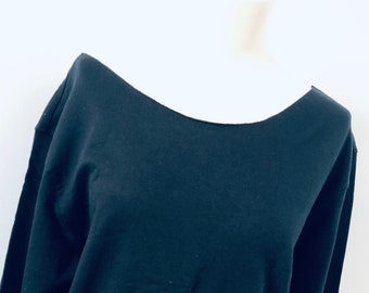 Black Off The Shoulder Sweatshirt