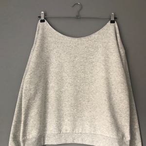 All Sizes Grey Off The Shoulder Sweatshirt Plus Size