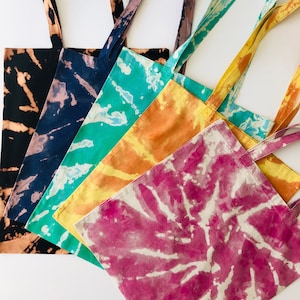 Sacs fourre-tout en coton tie-dye couleurs vives