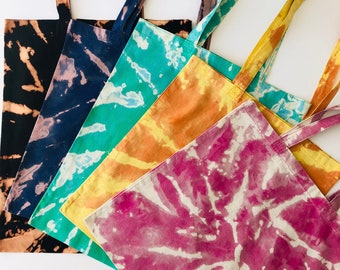Bright Colour Tie Dye Cotton Tote Bags