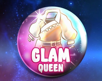 FFXIV Funny Badges | GLAM QUEEN | 5 cm / 1.97 inch
