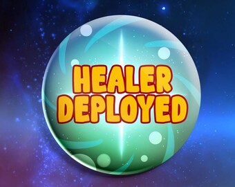 FFXIV Funny Badges | HEALER | 5 cm / 1.97 inch
