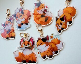 SILLY FOXES - Acrylic charms collection