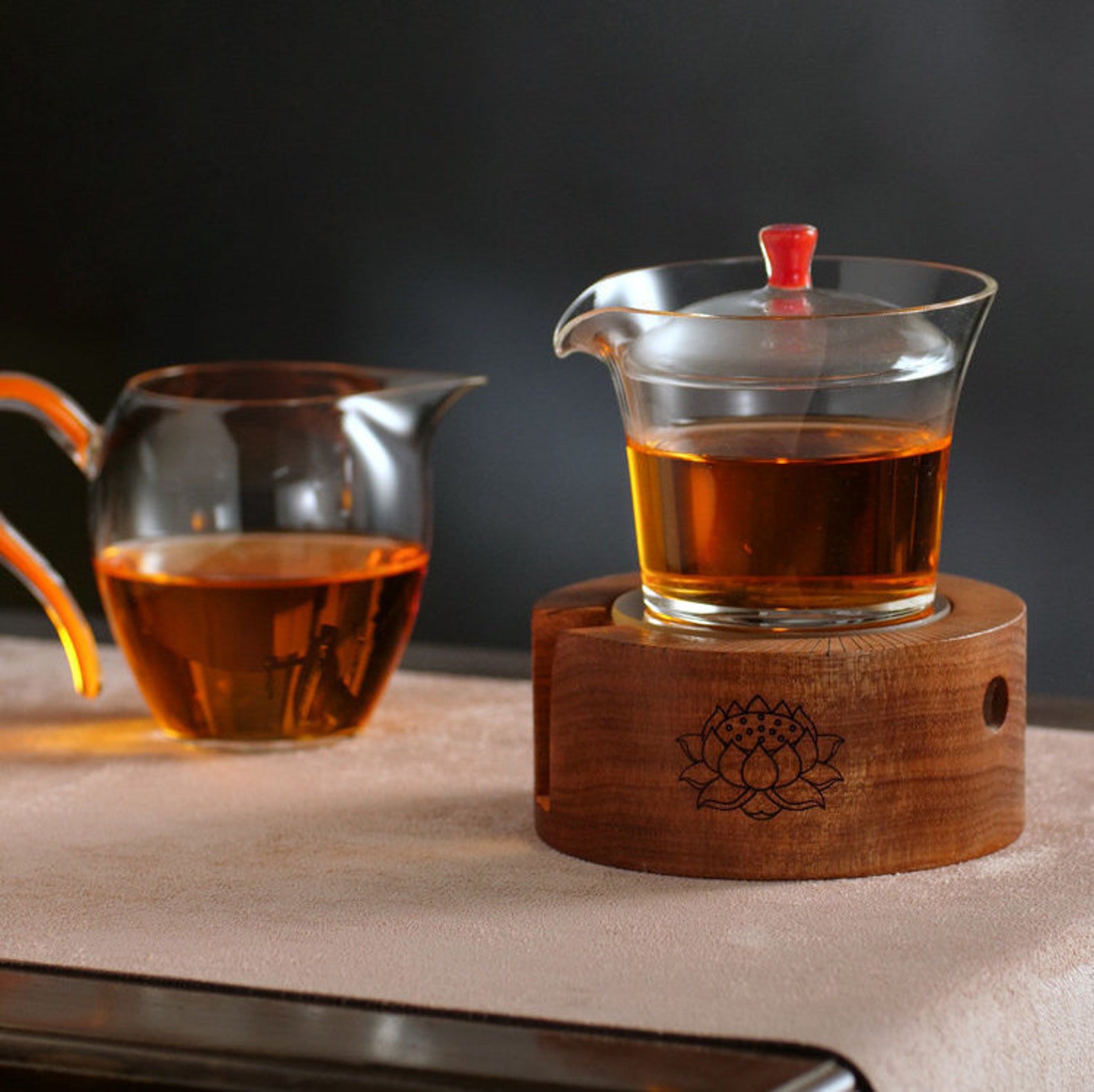 Teapot warmer Handmade Unique Chinese Stove Red rosewood Etsy